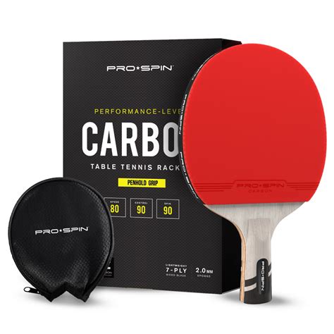 Pro Spin Ping Pong Paddle With Carbon Fiber Penhold Grip Performance