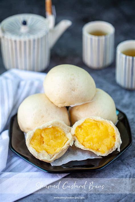 Custard Bun Or Nai Wong Bao Oh My Food Recipes