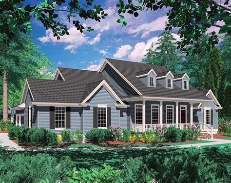 Country Plan With Covered Porch - 69021AM | Architectural Designs ...