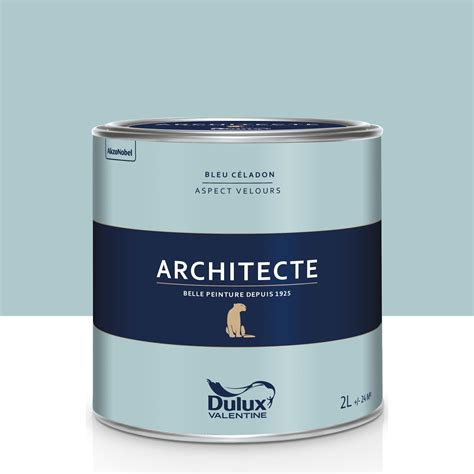 Peinture Bleu C Ladon Velours Dulux Valentine Architecte L Leroy Merlin