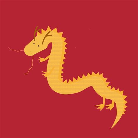 Vector De Dibujos Animados Dragon 2024 Cny Vector Premium