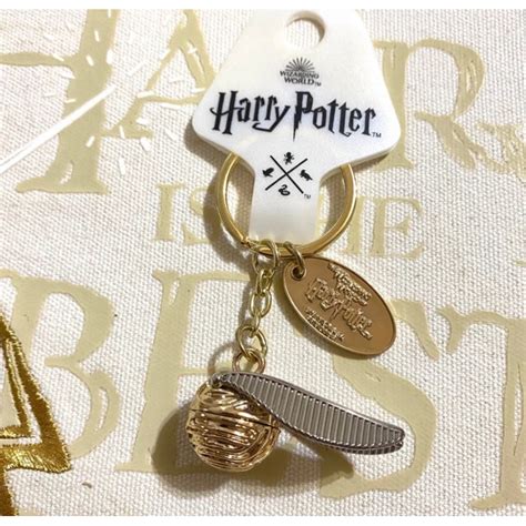 現貨 ️日本大阪環球影城usj環球harry Potter 哈利波特 霍格華茲 魁地奇 金探子 金屬 鑰匙圈 吊飾 掛飾 蝦皮購物