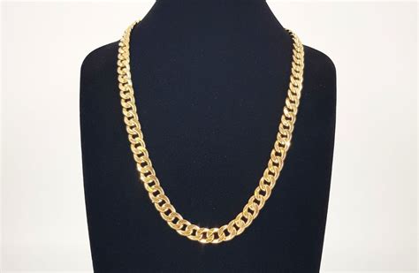 18CT YELLOW GOLD CURB LINK CHAIN | Point Jewellery Exchange