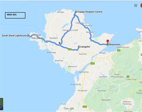 ANGLESEY ROUTE MAP | Anglesey, Anglesey wales, Irish sea