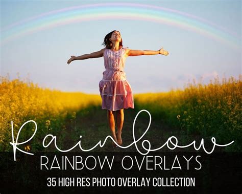 Rainbow Arch Rays Overlays Photoshop Overlays Light Leaks