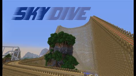 SkyDive A Huge Wooden Roller Coaster In Minecraft HD YouTube