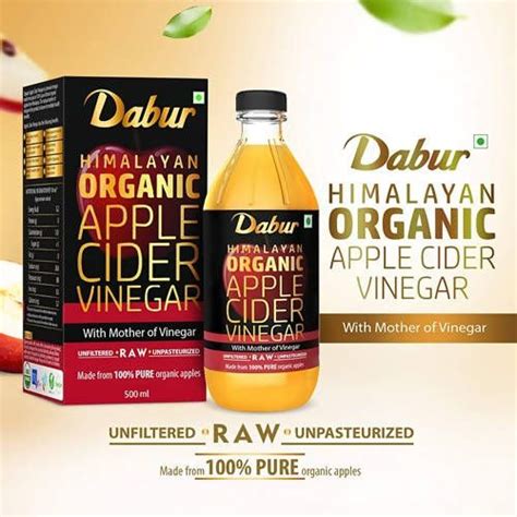 Dabur Himalayan Organic Apple Cider Vinegar With Mother Of Vinegar Made From Pure Organic