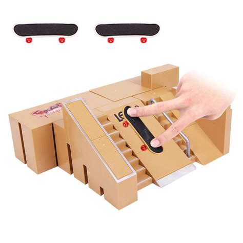 Mini Alloy Finger Skating Board Skate Park Kit Venue Combination Toys ...