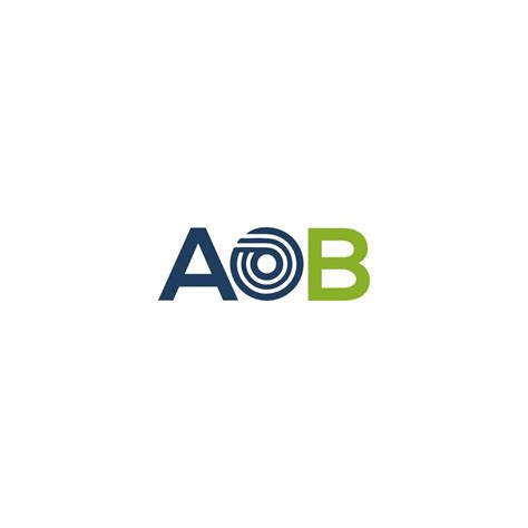 Aob Letter Logo Design On White Background Aob Creative Initials