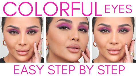 How To Do Colorful Smokey Eye Makeup Follow Along Nina Ubhi Youtube