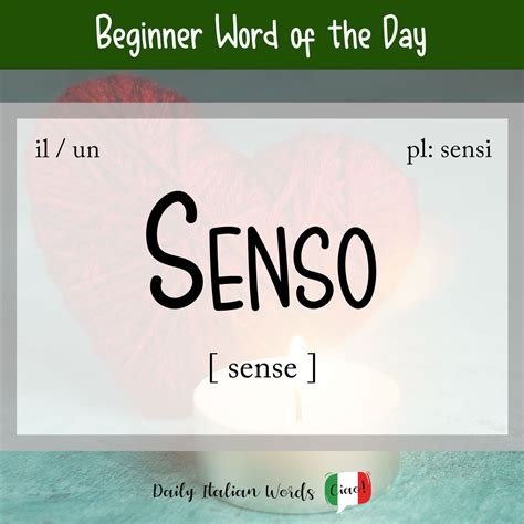 italian word   day senso sense daily italian words