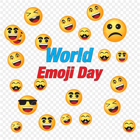 World Emoji Day Vector Art PNG World Emoji Day Yellow Vector Design