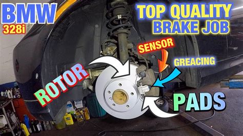 How To Replace Front Brake Pads And Rotors On Bmw 328i Youtube