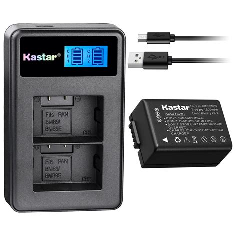 Kastar Battery Lcd Dual Usb Charger For Panasonic Dmw Bmb E Dmc Fz K