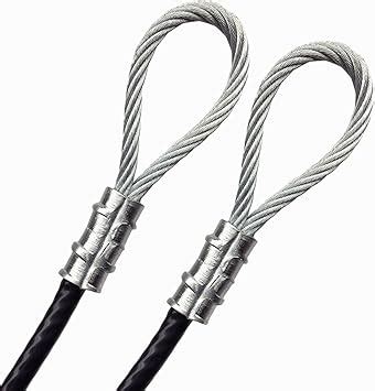 1 4 Vinyl Coated Galvanized Steel Cable With Looped Ends 3 16 Core