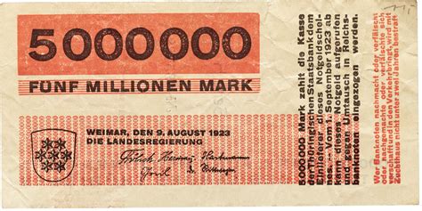 Inflation Currency For The Thuringian State Government Bauhaus