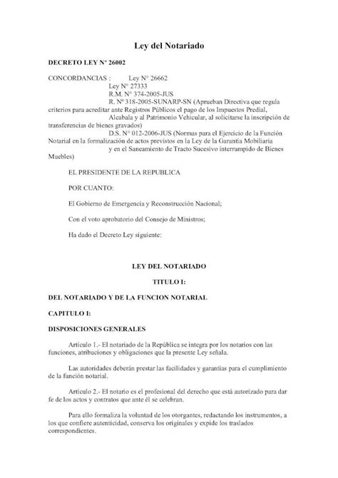 PDF Ley del Notariado OAS de la función notarial Artículo 2 El