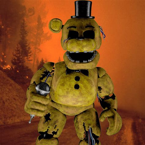 Withered Golden Freddy Fnaf Golden Freddy Fnaf Art Five Nights At