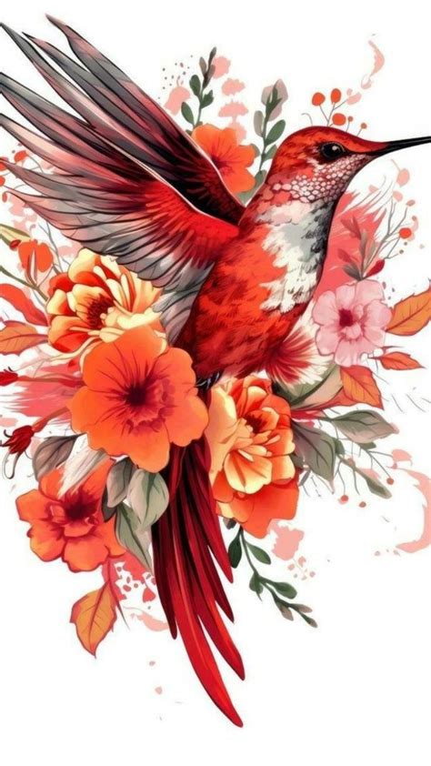 Pin de Lili en Pins creados por ti Pintura de colibrí Arte de aves