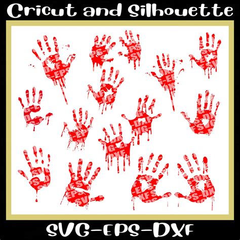 Hand Bloody Svg Hand Print Svg Splat Red Blood Svg Bloody Splash Art