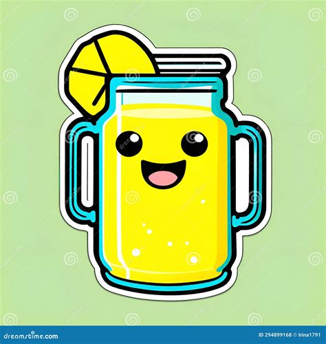 Cartoon Lemonade Vendor Booth Market Wooden Stand Vector Illustration