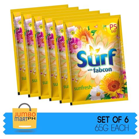 Surf Powder Detergent Sun Fresh Sachet 65g Set Of 6 Lazada Ph