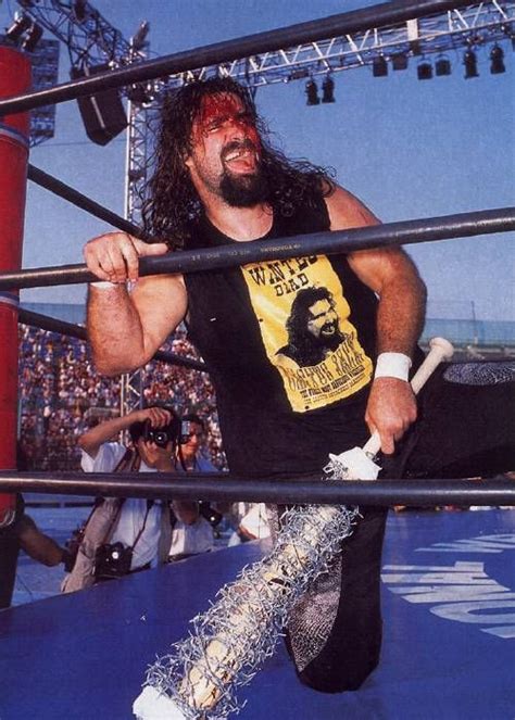 Mick Foley Covered In Blood Ecw Wrestling Wrestling Superstars Pro