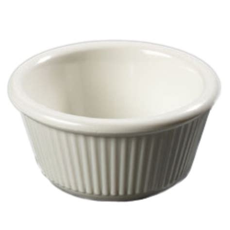 Carlisle 3 Oz Bone Fluted Melamine Ramekin 4 Per Case