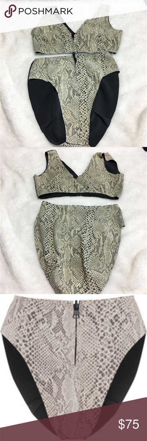 New Norma Kamali Snake Skin Bikini Set Norma Kamali Bikinis Skin