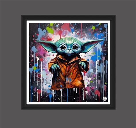 Baby Yoda Print Star Wars Poster Baby Yoda Wall Art Star Wars Print