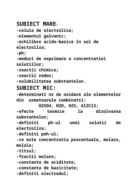 DOC Chimie SUBiecte Ex DOKUMEN TIPS