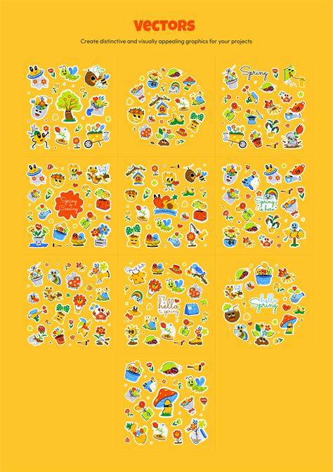 Spring Designs Pack on Yellow Images Creative Store - 134038