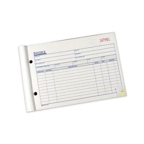 Adams Tm Part Carbonless Invoice Book In X In White