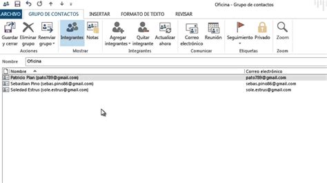 Cómo Crear Un Grupo De Contactos En Outlook Youtube