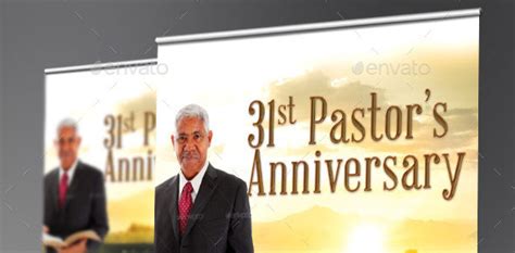 Pastor Anniversary Banner Templates - Harvest - GraphicMule