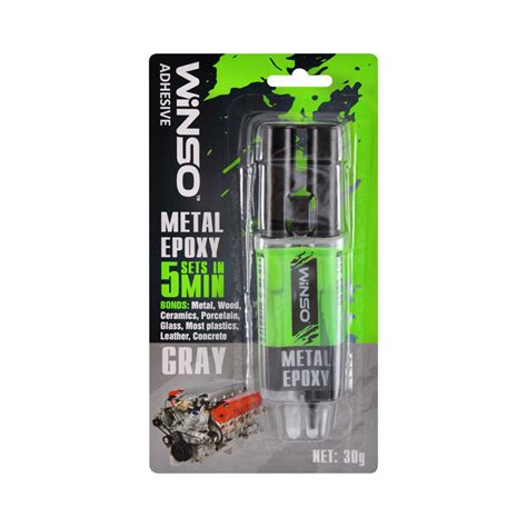 Двухкомпонентный эпоксидный клей Winso Metal Epoxy серый, 30г (ID ...