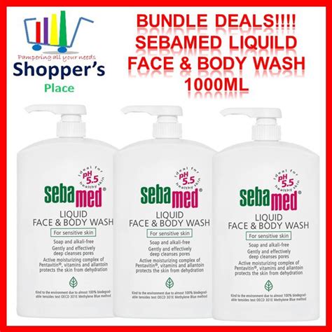 Sebamed Liquid Face Body Wash 1000ml Olive Face And Body Wash 1l For Dry Sensitive Skin Shopee