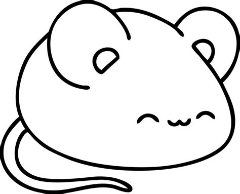 Line Doodle Of A Cute Mouse 12550424 Vector Art At Vecteezy