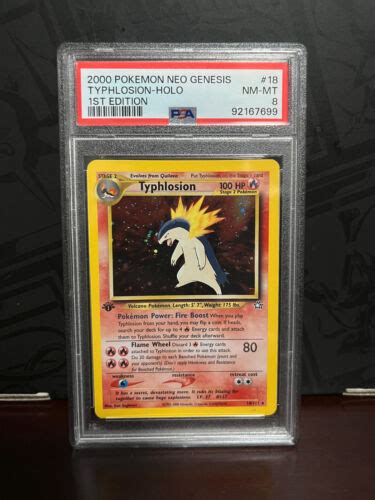 Pokemon Card Typhlosion Neo Genesis St Edition Holo Rare