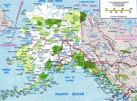 printable detailed map alaska