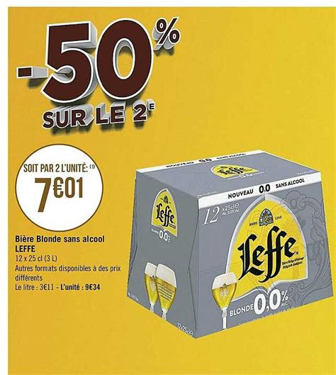 Promo Bière Blonde Sans Alcool Leffe chez Supermarchés iCatalogue fr