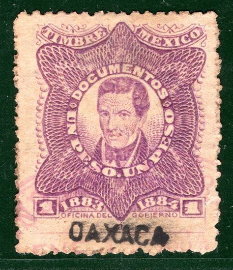 MEXICO Revenue Stamp 1c 1883 84 DOCUMENTOS OAXACA Mint MNG BROWN81 EBay