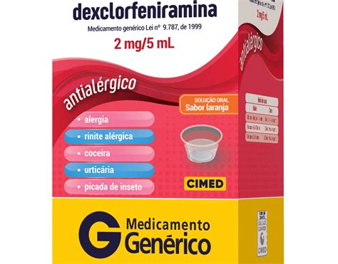 Bula Do Maleato De Dexclorfeniramina Mg Ml Xarope Ml Cliniguia