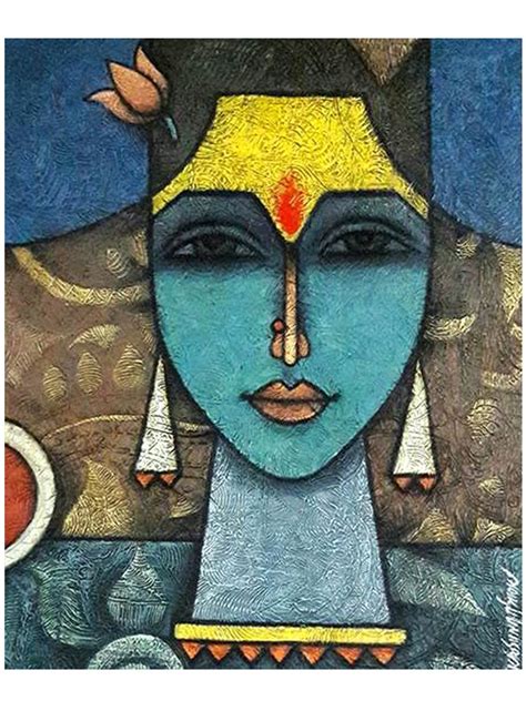 Woman Face | Mix Media on Canvas | Painting by Krishna Ashok | Exotic ...