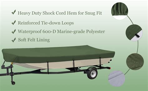 Amazon Accskzo Jon Boat Cover D Polyester Heavy Duty Waterproof