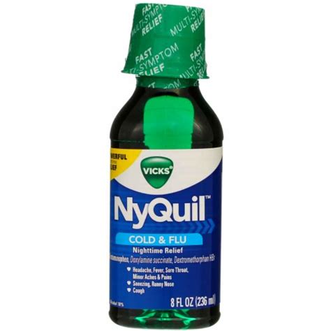 Vicks NyQuil Cold Flu Nighttime Relief Liquid 8 Fl Oz Kroger