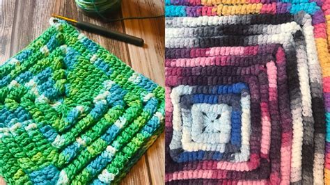 Funky Fun Square Rug Crochet Tutorial Right Handed Youtube