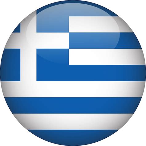 Premium Vector Greece D Rounded Flag Button