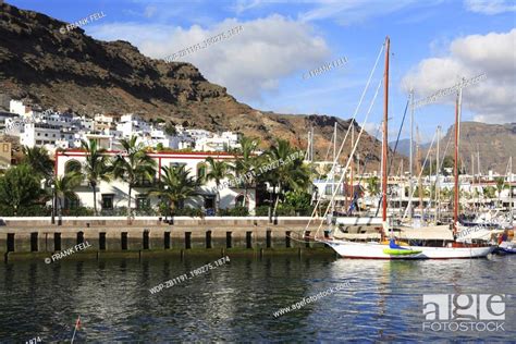 Spain Canary Islands Gran Canaria Puerto De Mogan Harbour Boats