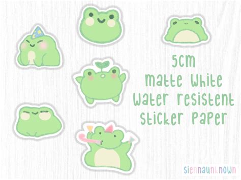 Frog Die-cut stickers Cute Frog stickers journal stickers | Etsy